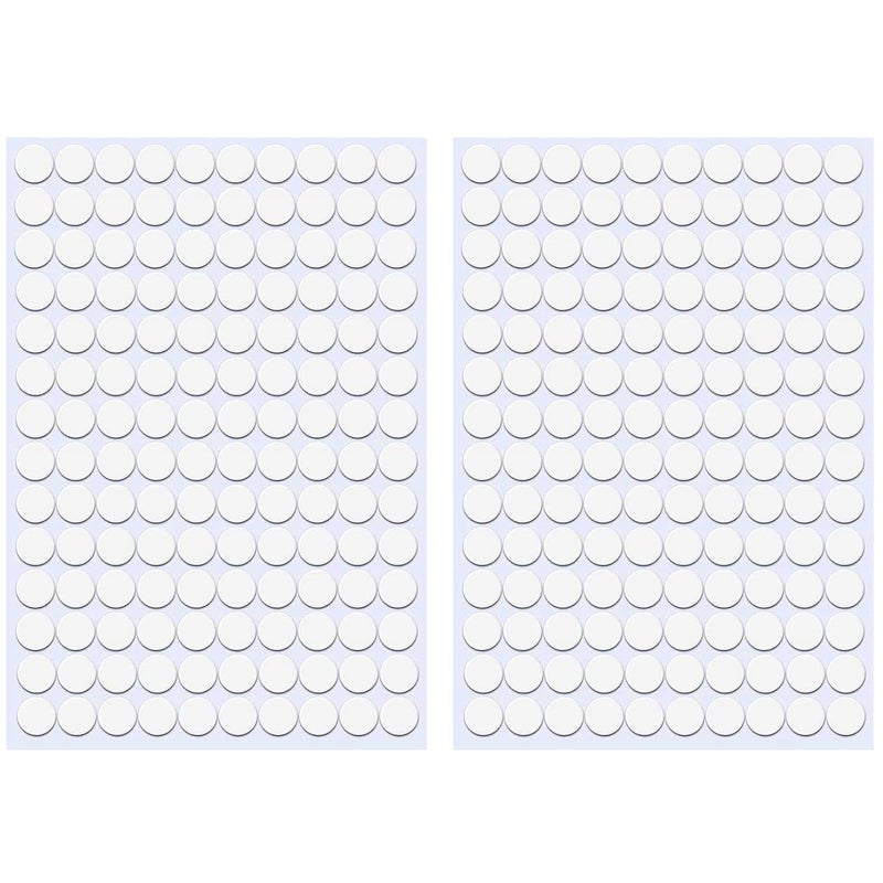 ZXUEZHENG Self-Adhesive Screw Hole Stickers,2-Table 140 in 1 Self-Adhesive Screw Covers Caps Dustproof Sticker 12mm White - Image 1
